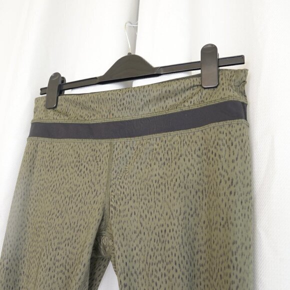 Lululemon Run: Inspire Crop II *Full-On Luxtreme (Mesh) Dottie Green Sz 8 - Picture 7 of 10